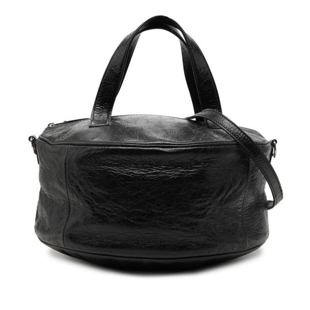 Balenciaga Leather Air Hobo Handbag Black